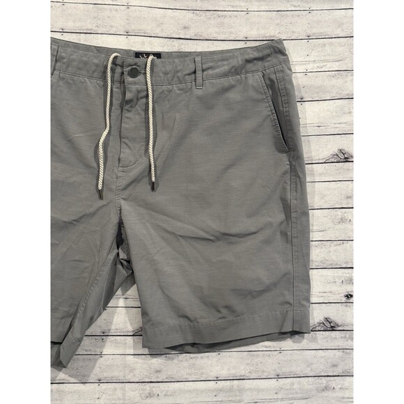 FAHERTY Mens All Day Shorts Sz 38 Heather Gray Stretch Drawstring Zip Pocket - Picture 4 of 16